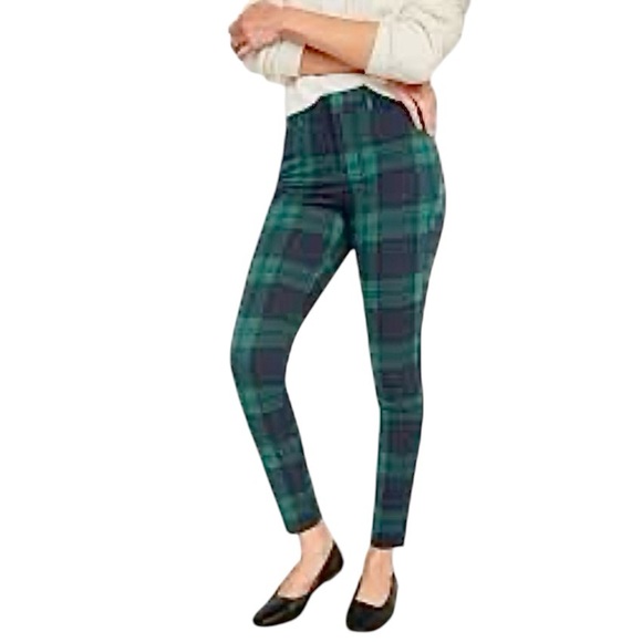 Old Navy Sz 6 Mid-Rise Printed Pixie Ankle
Pants, Black Watch - Picture 1 of 7